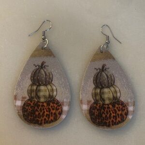 Pumpkin Teardrop Earrings